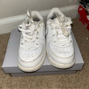 Nike Force 1 Low LE, DH2926-111 White Leather Sneaker, Shoe Size 8C, With Box